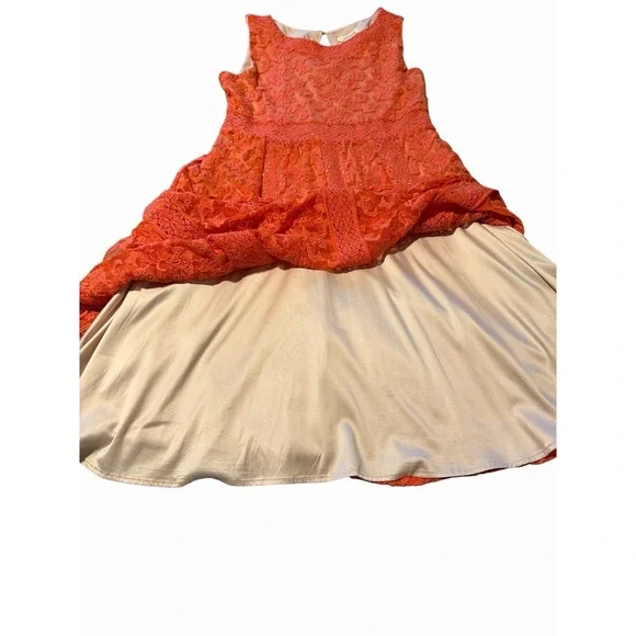 Sundance Catalog Emma Coral Floral Mesh Lace Embroidered Size 4 Wedding Guest - Picture 4 of 10